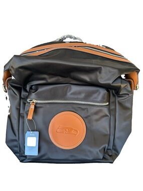 Seahawk Black & Tan Men's Backpack - Everyday Urban Carry
